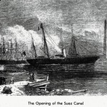 The opening of the Suez canal